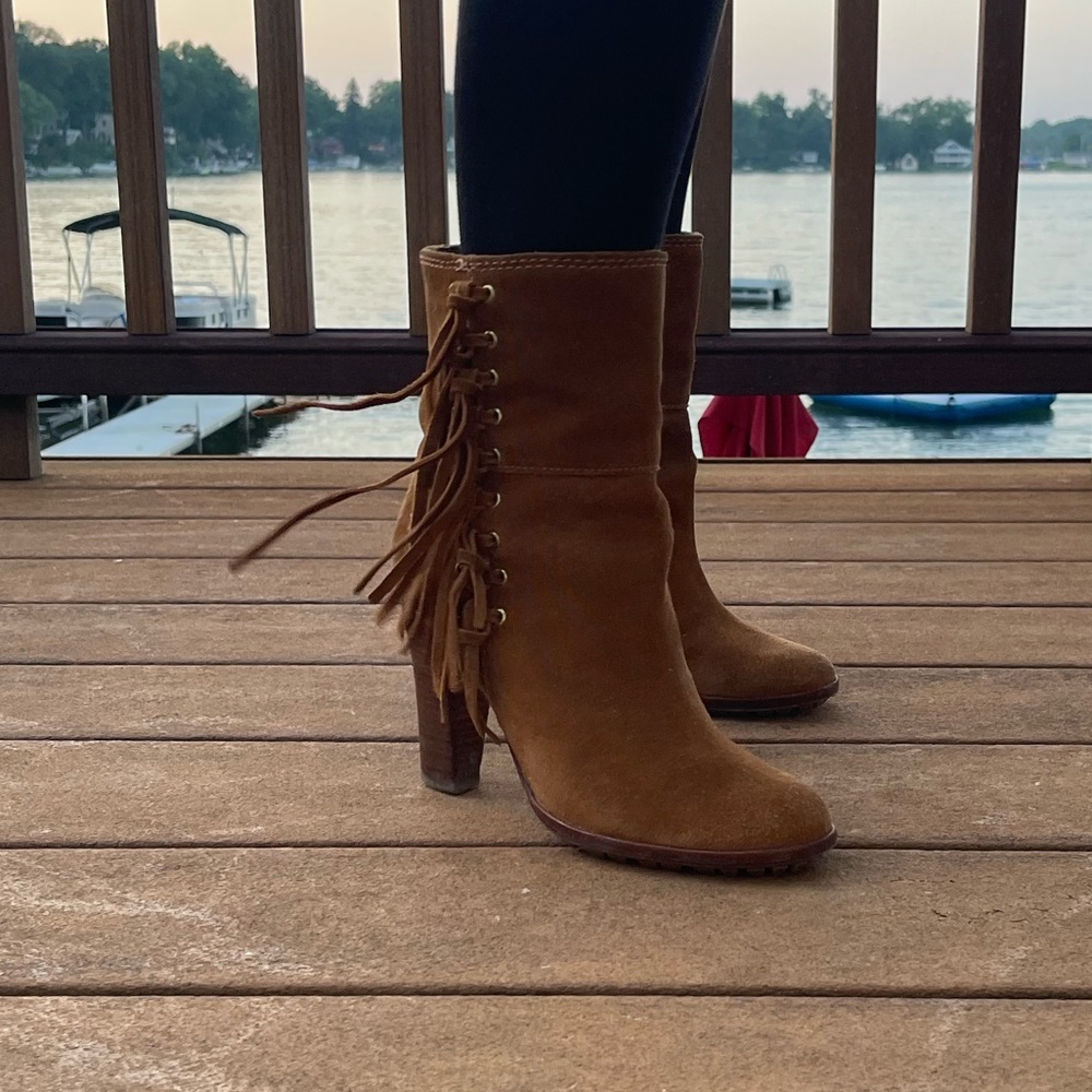 Coach Fringe Boots